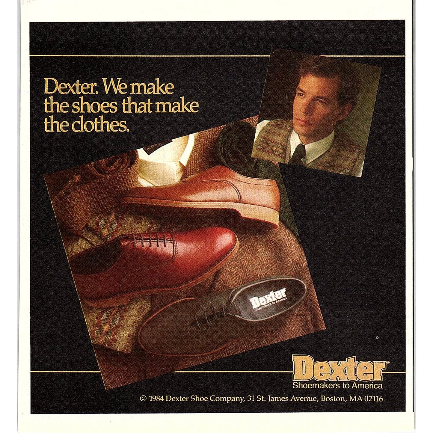 Dexter Shoemakers to America Boston MA 1984 Ad AF8-H2