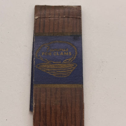 International Clam House Route 60 Revere MA Vintage Matchbook Cover TB8-MB2-6