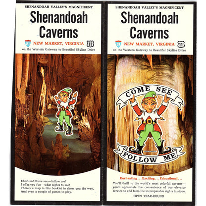 Shenandoah Caverns New Market VA 1960s Travel Brochure TH2-TB3