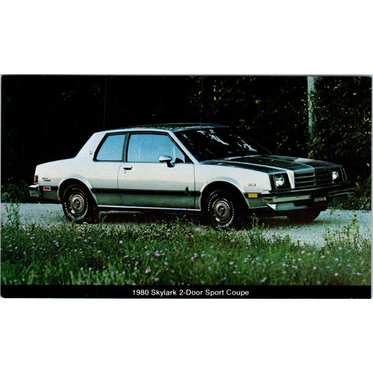1980 Buick Skylark 2-Door Sport Coupe Silver Vintage Postcard PC11