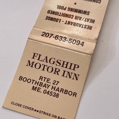 Flagship Motor Inn Boothbay Harbor ME Vintage Matchbook Cover TB6-MB1-10