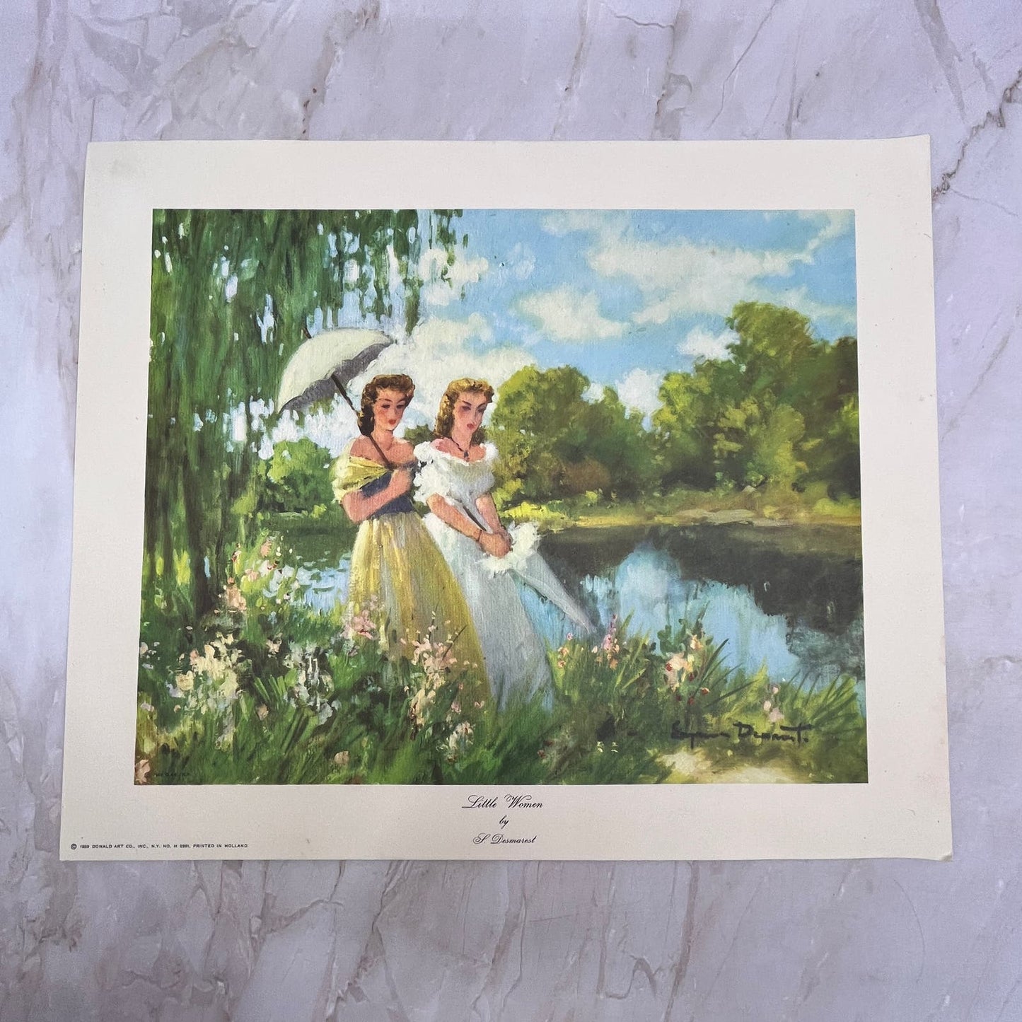 1959 Little Women L. Desmond Donald Art Co. Print Holland 10x12 FL6-3