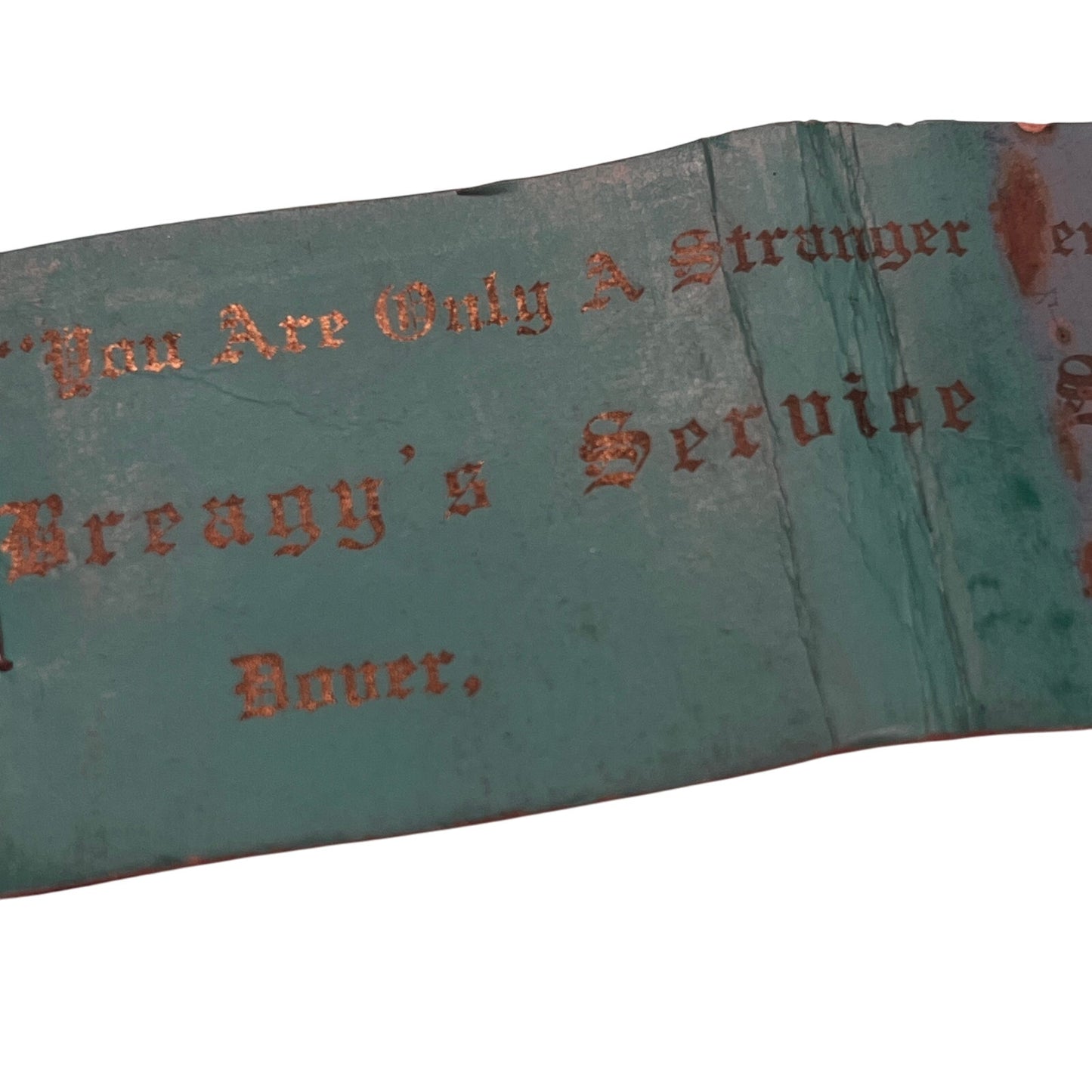 Breagy's Service Station Dover MA Vintage Matchbook Cover TB8-MB2-9