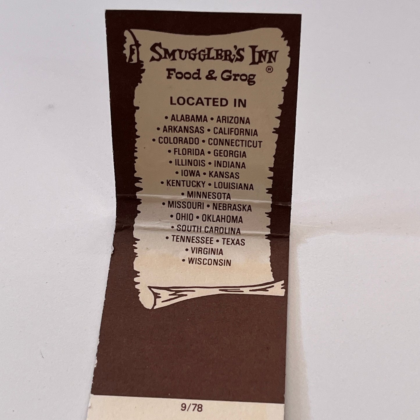 Smuggler's Inn Restaurants Vintage Matchbook Cover TB6-MB1-11