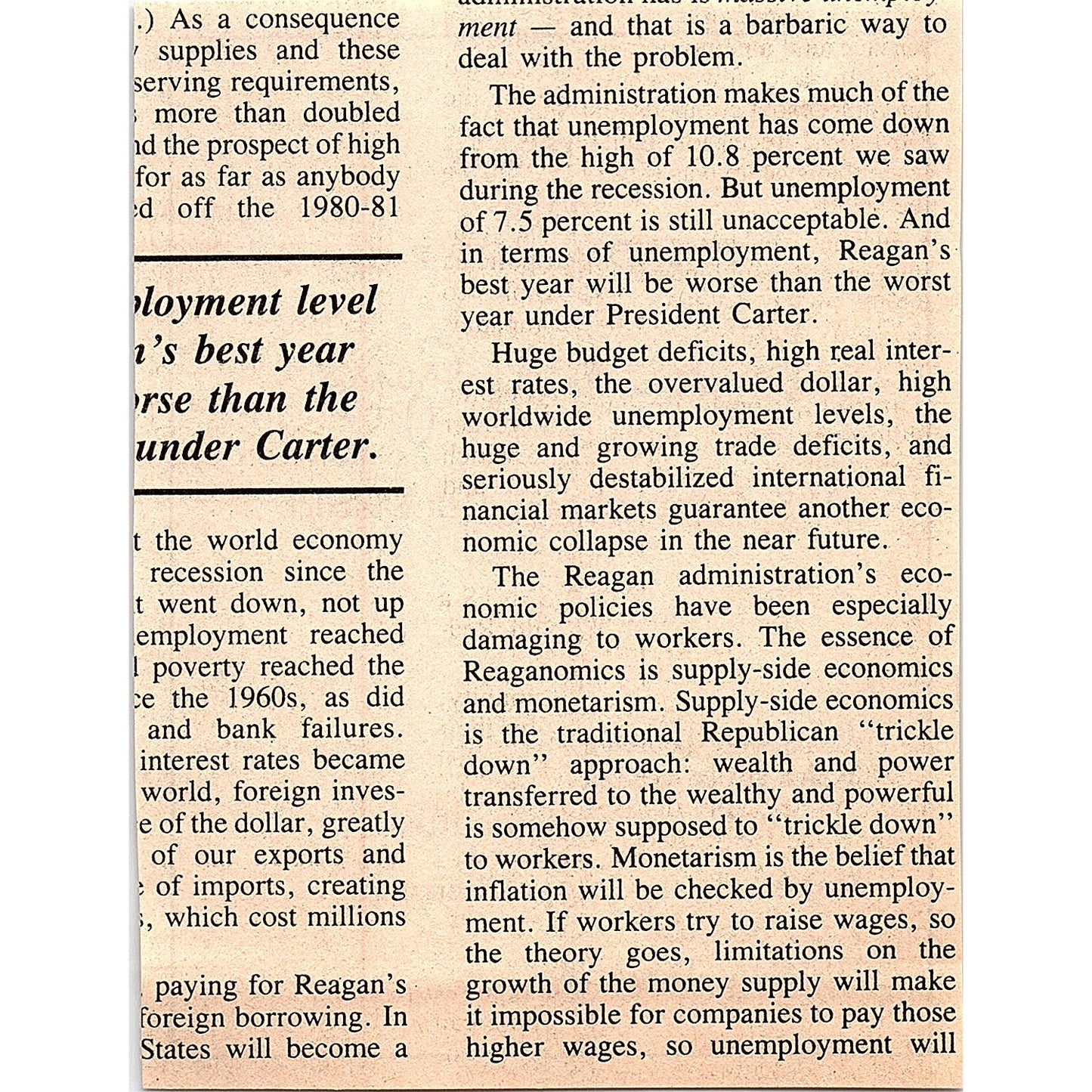 Robert Kika De La Garza For Congress Hidalgo TX 1984 Ad AF6-9