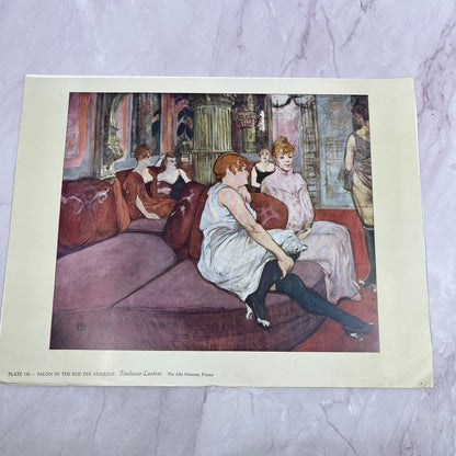 Salon in the Rue Des Moulins Toulouse-Lautrec 9.5x12.5" Art Print V20