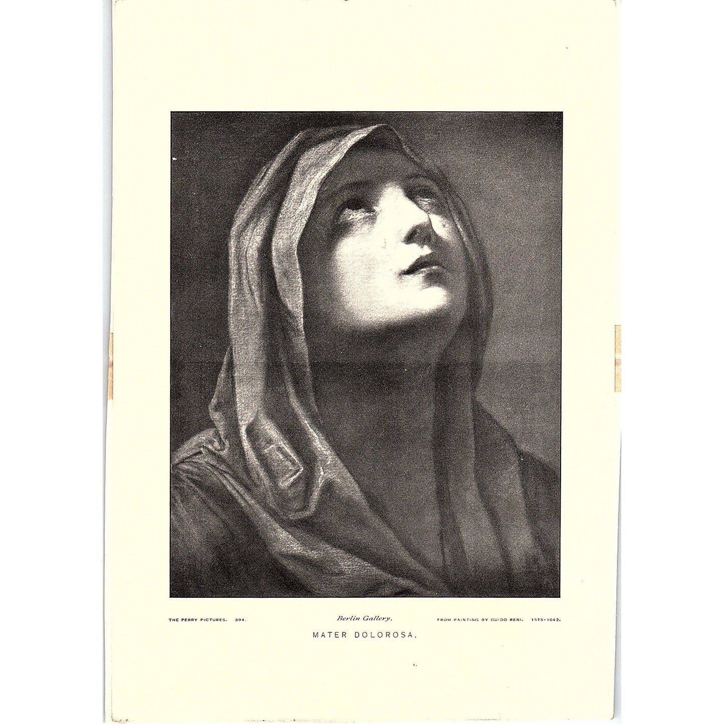 Perry Pictures Mater Dolorosa Guido Reni Vintage Art Print 5x7" V17