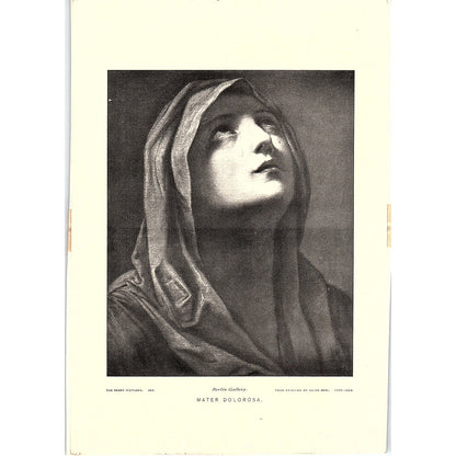 Perry Pictures Mater Dolorosa Guido Reni Vintage Art Print 5x7" V17