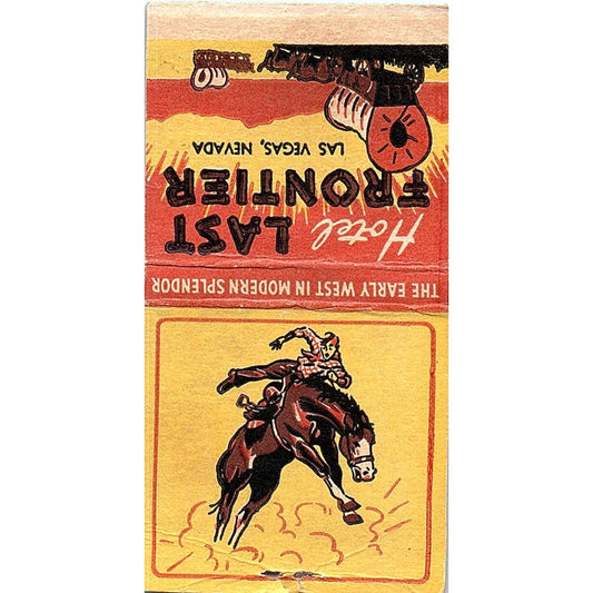Hotel Last Frontier Las Vegas NV Vintage Matchbook Cover SF3-Y4