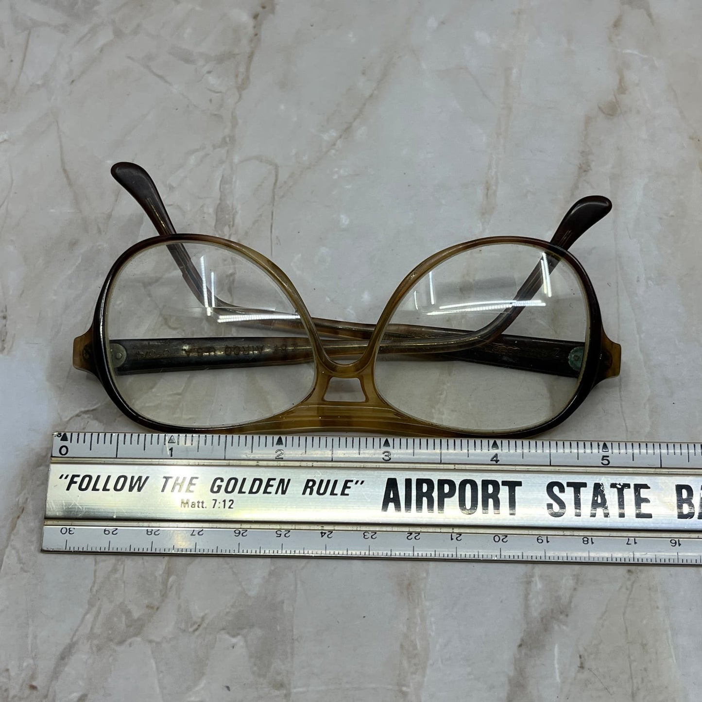 Vintage Aviator Plastic Frame Airco 5 3/4 Tortoise Eyeglasses Frames TD5G1-5