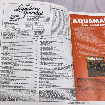 32nd Year Rockhound Buyers Guide - Lapidary Journal Magazine - Apr 1978 M26