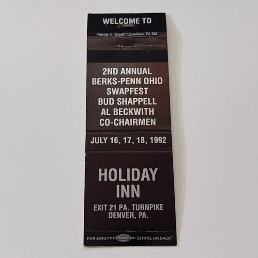 Holiday Inn Exit 21 PA Turnpike Denver PA Vintage Matchbook Cover TB6-MB2-1