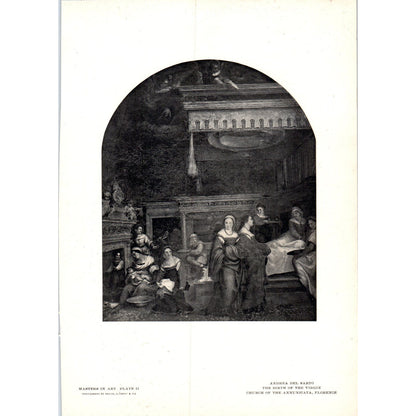 The Birth of the Virgin - Andrea Del Sarto c1905 Art Print D15