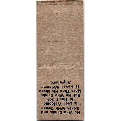 Red's Bar Redstone Montana Vintage Matchbook Cover SC7-Y2
