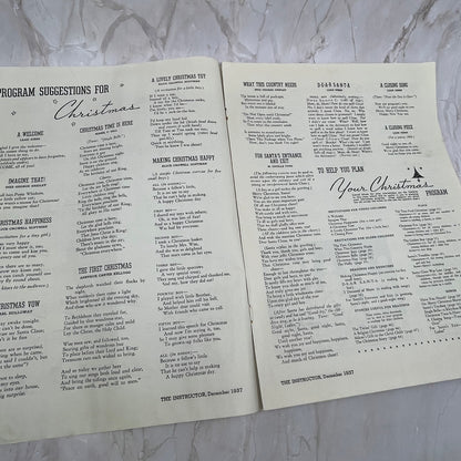 1937 All Grades Students Christmas Program Crafts Instructor Magazine Clip FL6-2