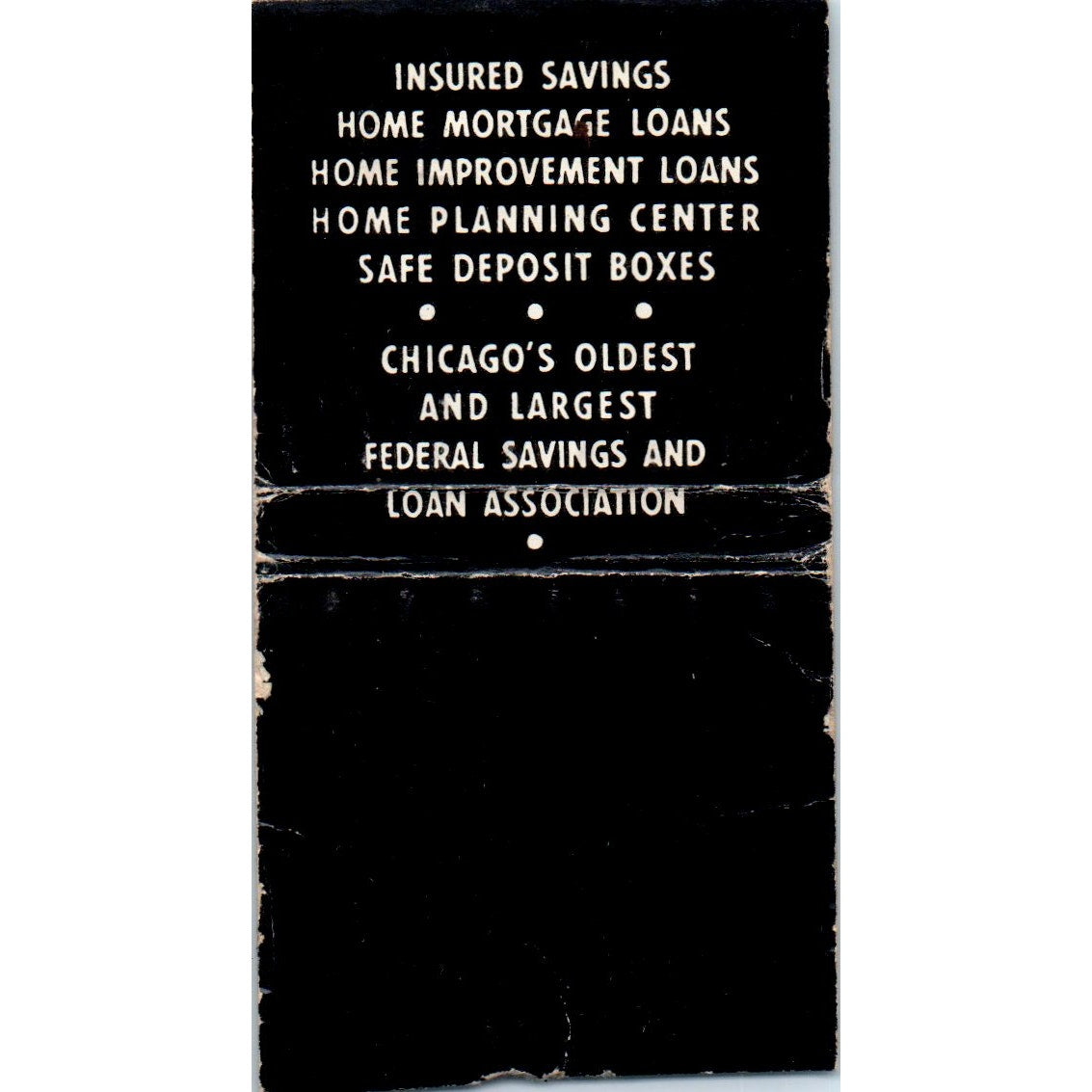 First Federal Savings South Dearborn St Chicago Vintage Matchbook Cover SF4-Y7