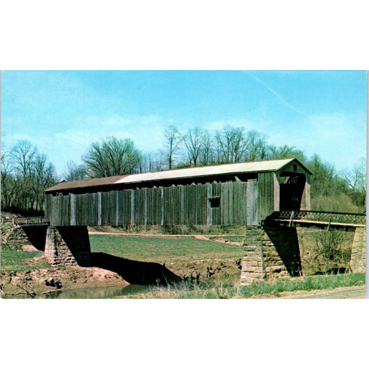 Hildreth Bridge #24 Little Muskingum River Marietta Covered Bridge Postcard PC3