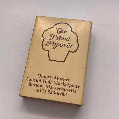 The Proud Popover Restaurant Boston MA Vintage Matchbox TB6-MB3