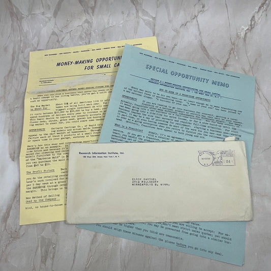 1959 Lot of Get Rich Quick Money Making Opportunity Junk Mail AE3