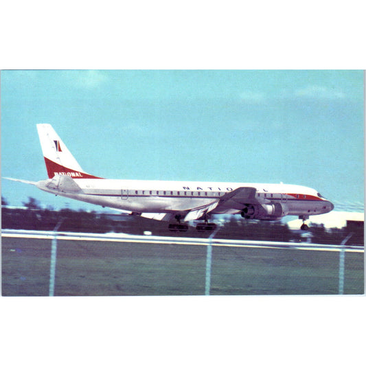 National Airlines Douglas DC-8 Vintage Postcard P4-5