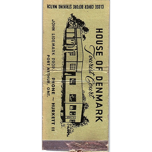 House of Denmark Port Arthur Ontario Vintage Matchbook Cover SF3-Y1
