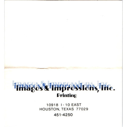 Mike Post Images & Impressions Inc Houston TX Vintage Business Card SE3-B5