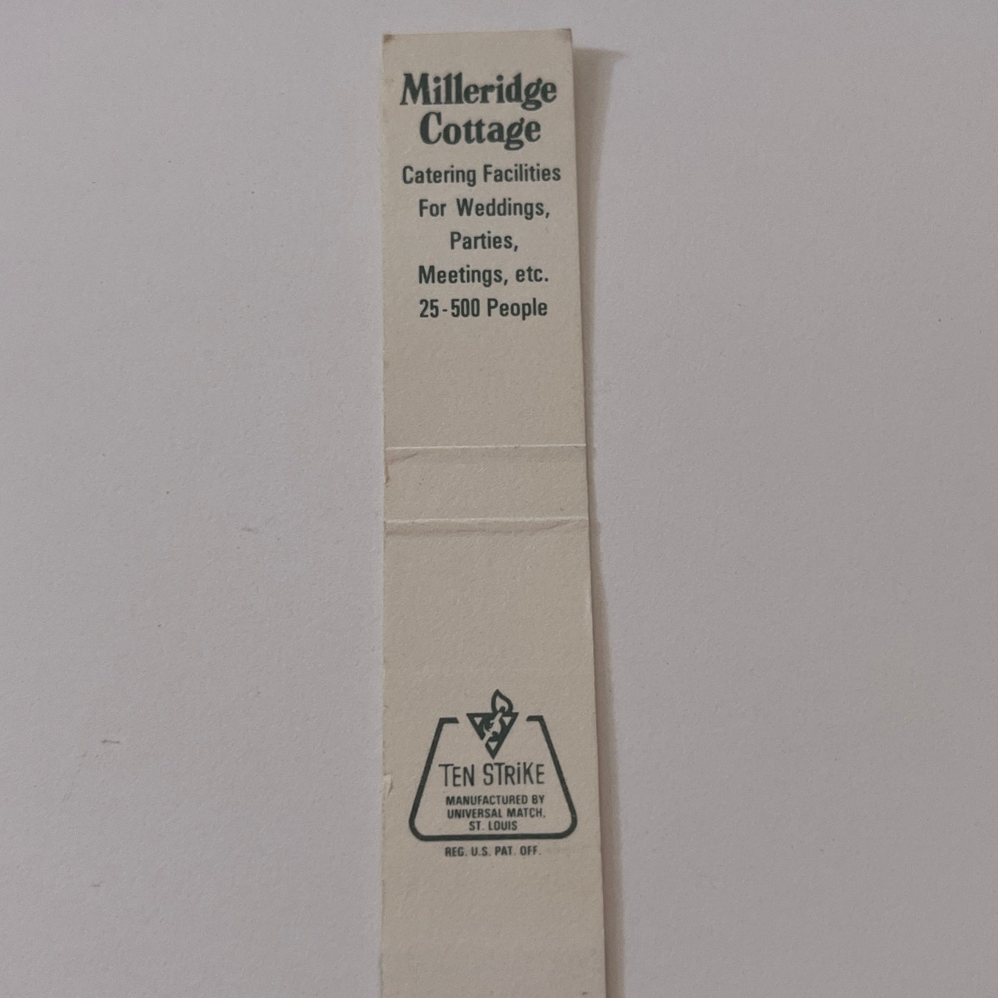 Milleridge Village Jericho Long Island NY Vintage Matchbook TB6-MB2-9