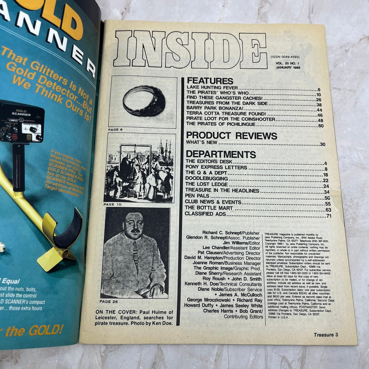 1989 Jan - Treasure Magazine - Treasure Hunting Prospecting Metal Detector M16