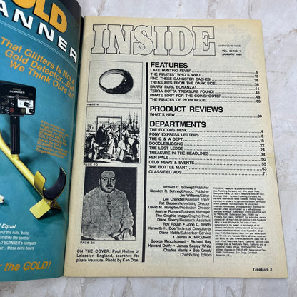 1989 Jan - Treasure Magazine - Treasure Hunting Prospecting Metal Detector M16