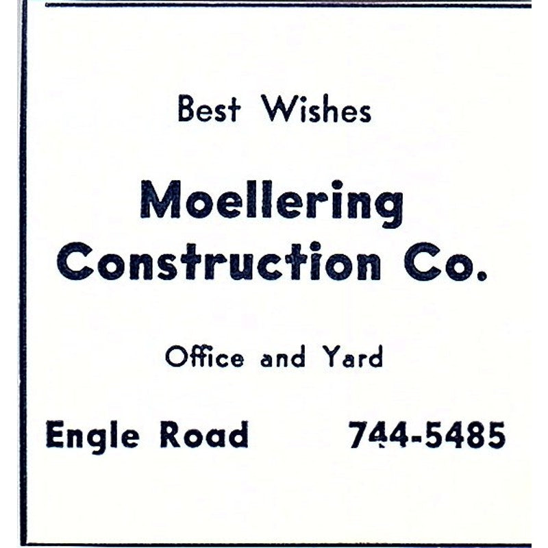 Moellering Construction Co Engle Road Fort Wayne Indiana 1964 Ad AG1-S11