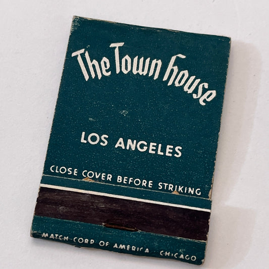The Townhouse - Los Angeles CA Vintage Matchbook Cover TB8-MB3-3
