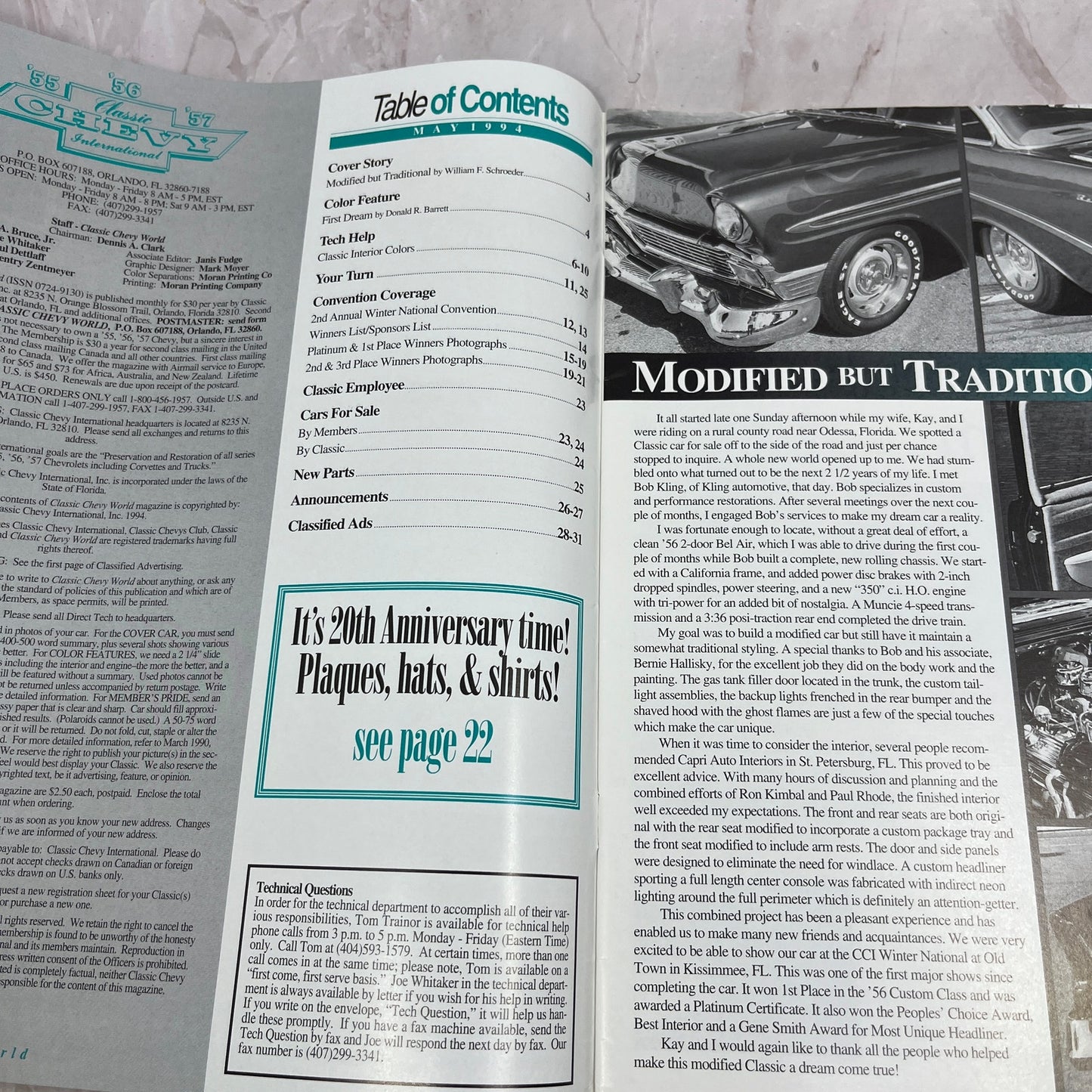 Classic Interiors - '55, '56, '57 Classic Chevy World Magazine - May 1994 M29