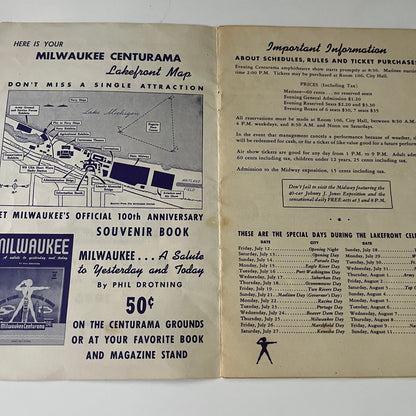 1946 Official Milwaukee Centurama Program TE2-BB