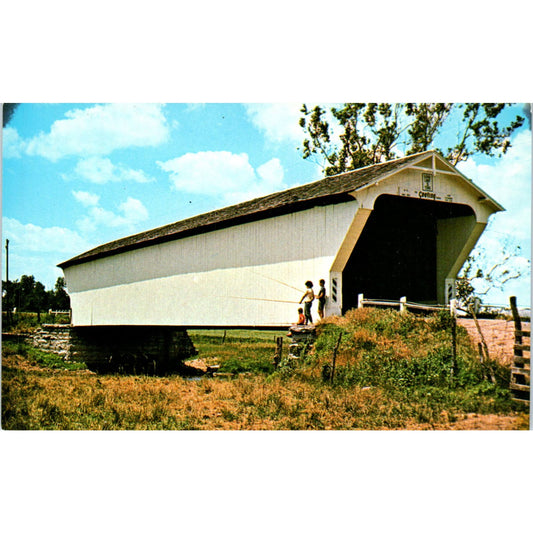 Geeting Bridge Preble County #14 Price's Creek Ohio Covered Bridge Postcard PC3