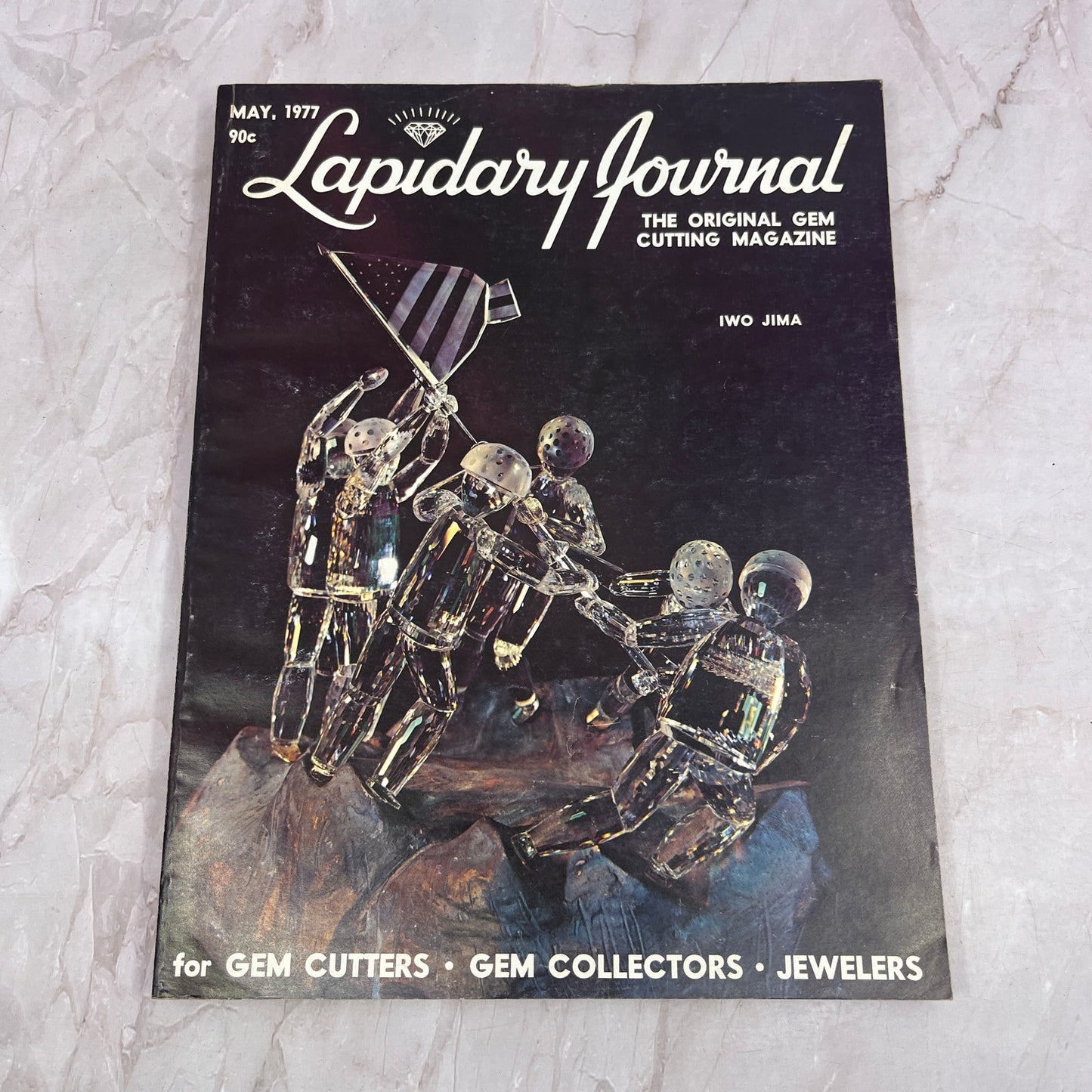 Iwo Jima Sculpture - Lapidary Journal Magazine - May 1977 M28