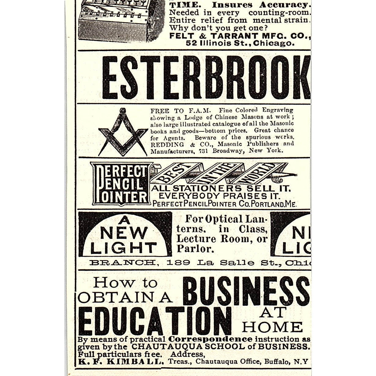 The Brainerd & Armstrong Co Crochet-Scarf 625 Broadway NY 1892 Ad AG2-M9