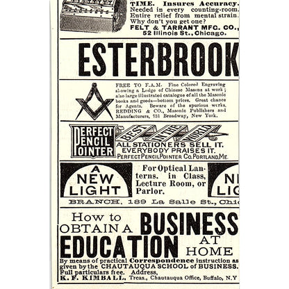 The Brainerd & Armstrong Co Crochet-Scarf 625 Broadway NY 1892 Ad AG2-M9