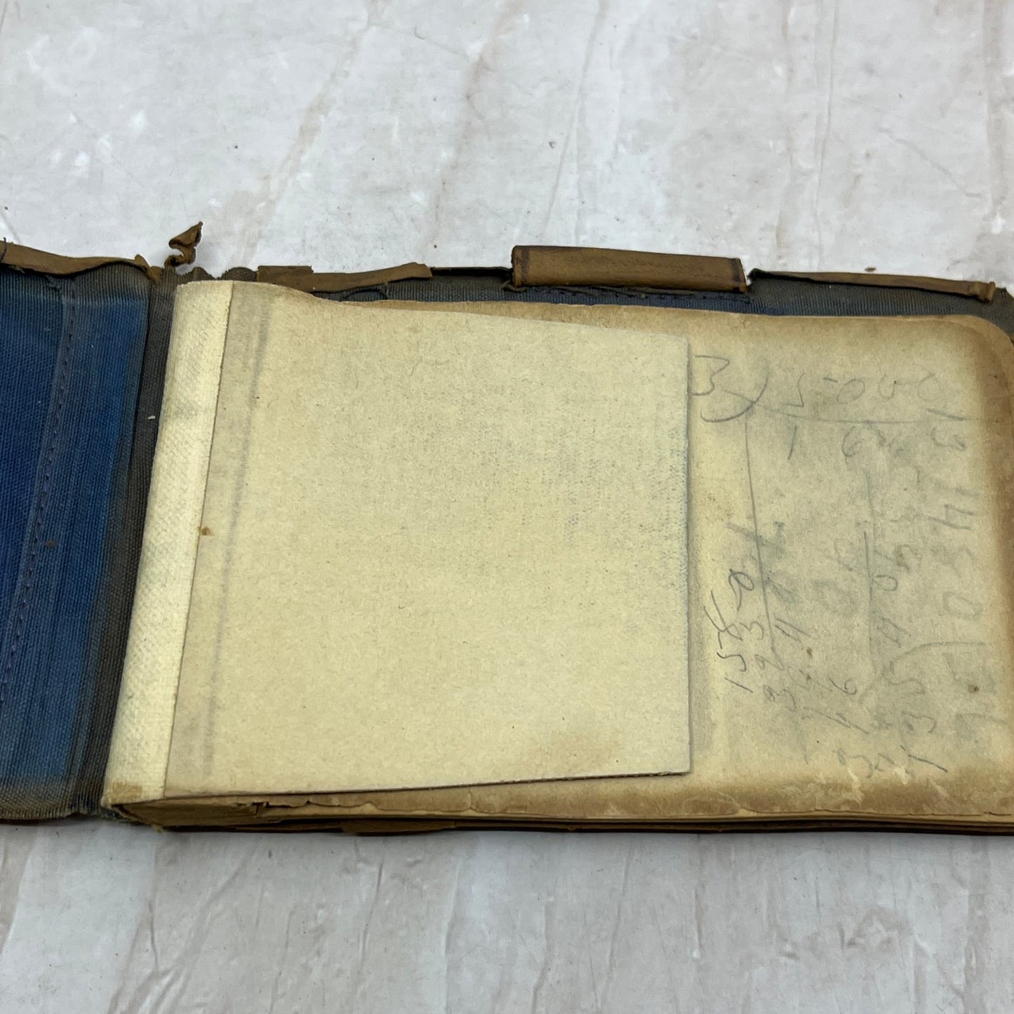 Vintage Leather Hand Tooled Memorandum Book Notepad Cover 3.5x5" SB3