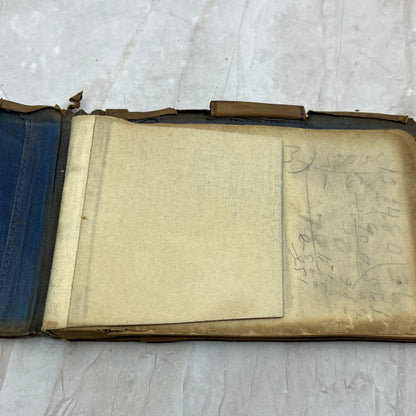 Vintage Leather Hand Tooled Memorandum Book Notepad Cover 3.5x5" SB3