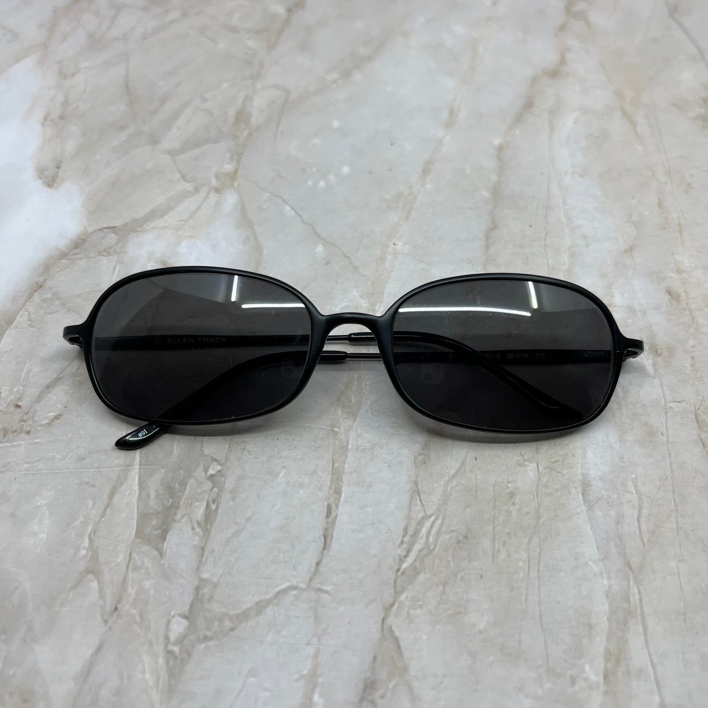 Vintage Ellen Tracy ETS668 Black Sunglasses Eyeglasses Frames TD5G4-5