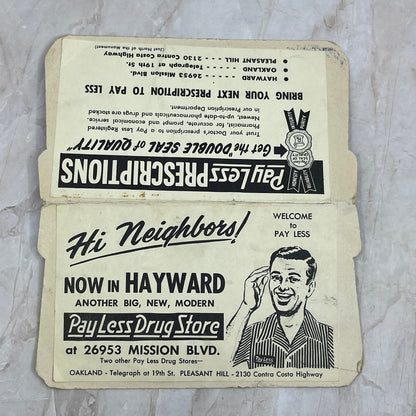 c1940 Pay Less Drug Store Needle Book Hayward Pleasant Hill Oakland CA AE4