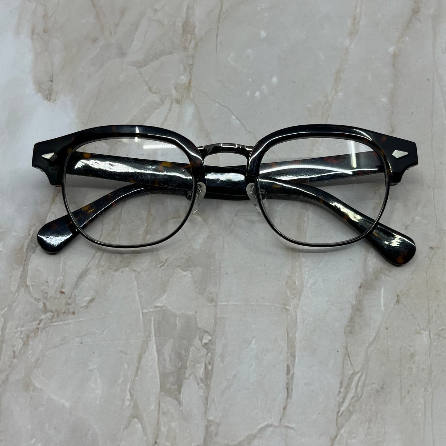 Tortoise Shell Horn Rim Sunglasses Eyeglasses Frames TE9-G5-2