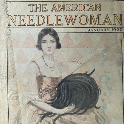 1927 January The American Needlewoman Magazine Cover Only 10x14 V7