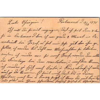 Josyline Limmermann Cöln Dortmund 1898 German Reich Postcard TE2-GRQ