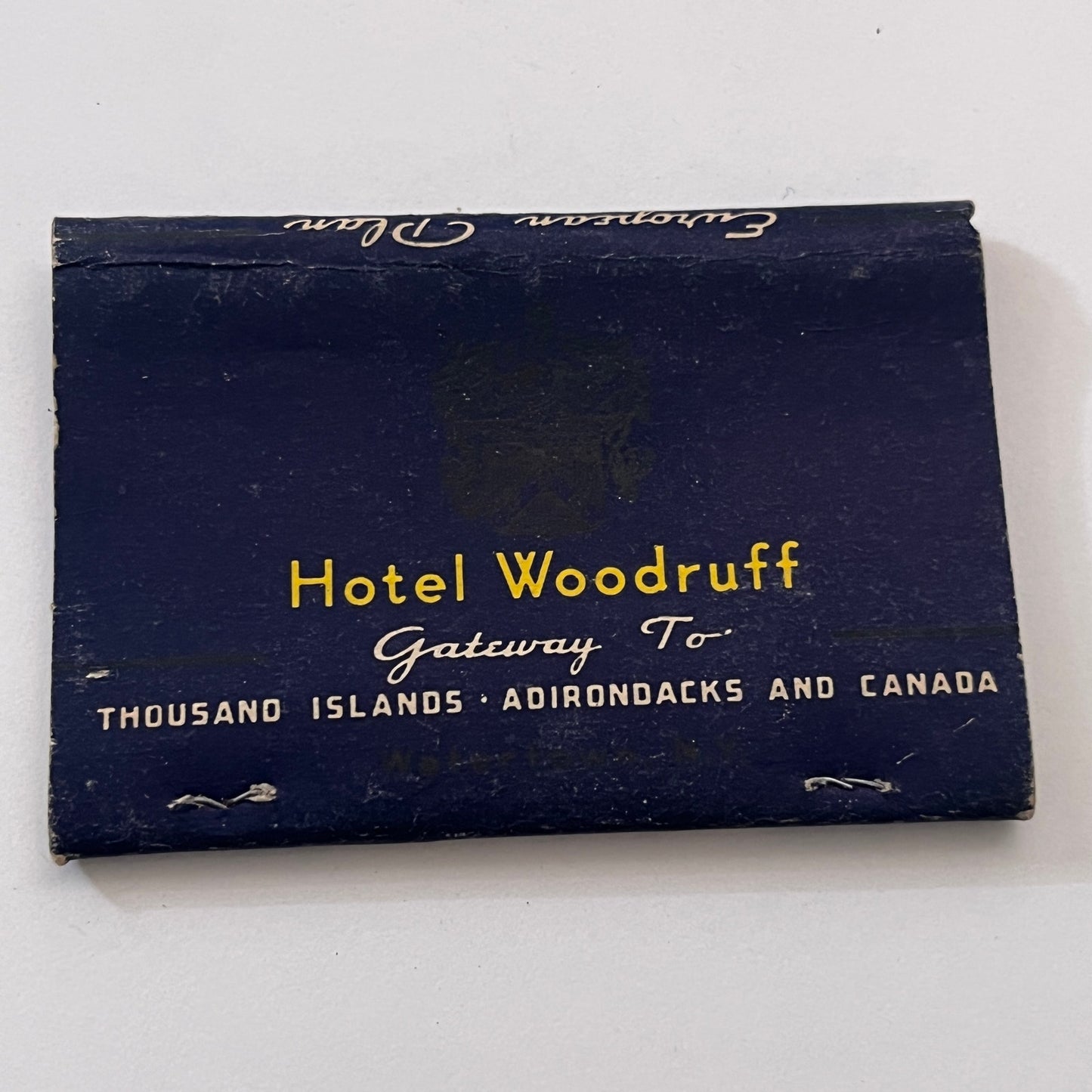 Hotel Woodruff Watertown NY Vintage Matchbook Cover TB8-MB-9