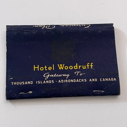 Hotel Woodruff Watertown NY Vintage Matchbook Cover TB8-MB-9