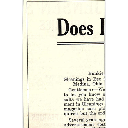 Jensen's Apiaries Crawford Mississippi 1926 Ad AG3-M8