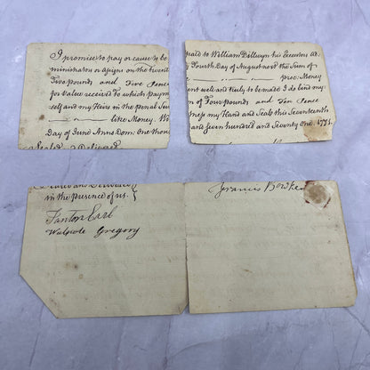 1771 Original Promissory Note to William Dillwyn From Francis Boroker TB8-OD