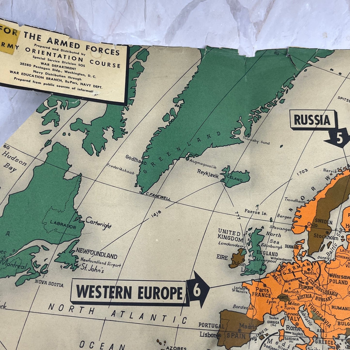 WWII Armed Forces Army Orientation Map and German Navy Uniforms TI8-S8