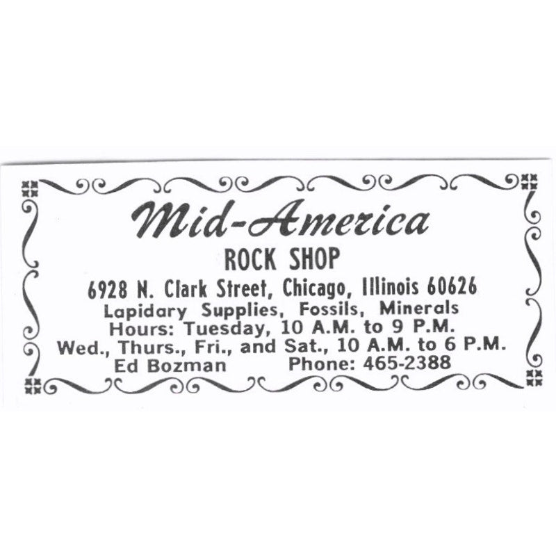 Mid-America Rock Shop Ed Bozman Chicago IL 1972 Ad AF8-S3